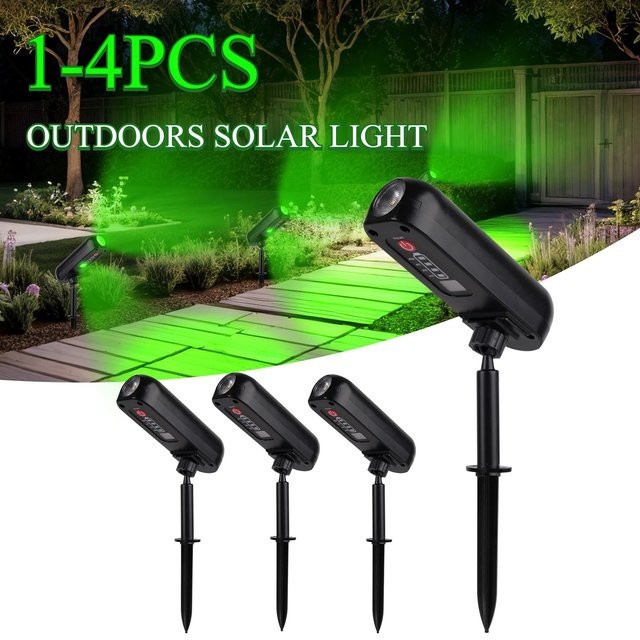XIWANGFIRE Solar-LED-Leuchte für Außenbereich, IP65 wasserdichte Solar-Wandleuchte und Solar-Spotlight in Schwarz mit warmweißem Licht 3000K für Garten, Wege und Bäume - Bild 1