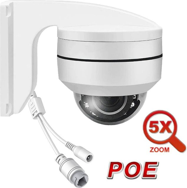 Anja Core IP-Sicherheitskamera 5.0MP H.265 POE PTZ Dome-Kamera mit 5-fach optischem Zoom, weiß - Bild 1
