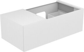 Keuco Waschtischunterschrank Edition 11 in Weiß Hochglanz mit LED-Beleuchtung und Innenschubladen, B/T/H: 105 x 35 x 53,5 cm - Bild 1