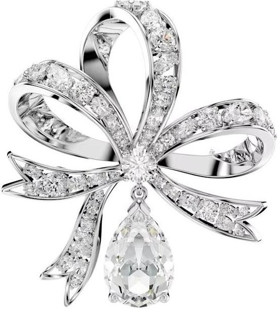Swarovski Brosche, Hyperbola Schleifenform, Zirkonia, Silber, Damen - Bild 1
