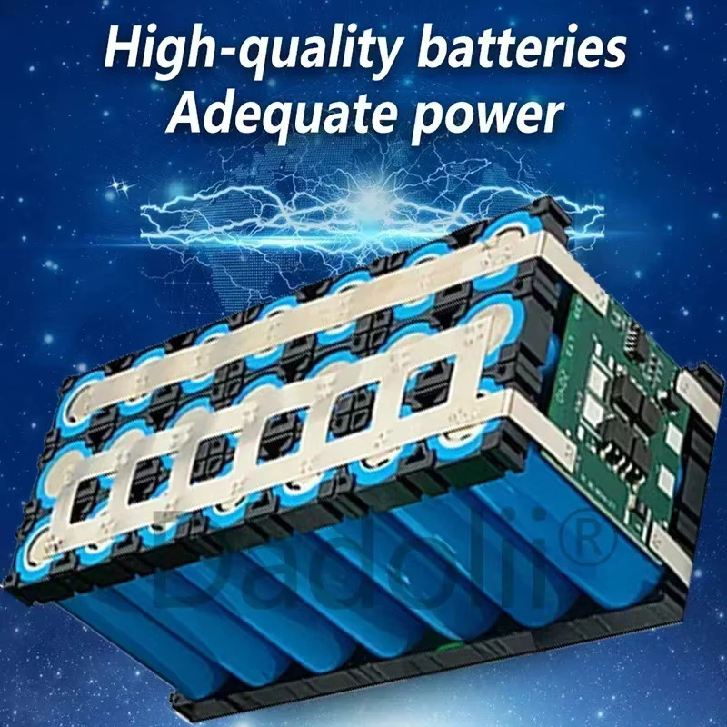 DAWEIKALA 12V Lithium-Batterie 30Ah, wiederaufladbarer 18650 Akku in Schwarz für Solarenergie, Elektrofahrzeuge und LED-Leuchten - Bild 2