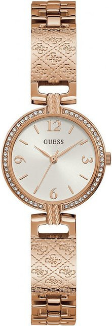 Guess Armbanduhr, Quarz, Edelstahl, Silber, Roségold, Kristall, Damen - Bild 1