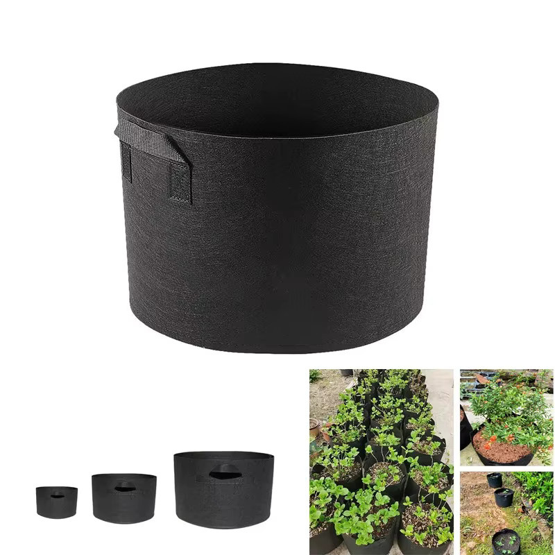 Große Wachstumsbeutel aus Kunststoff für Garten, Blumen und Gemüse, Schwarz - Bild 5