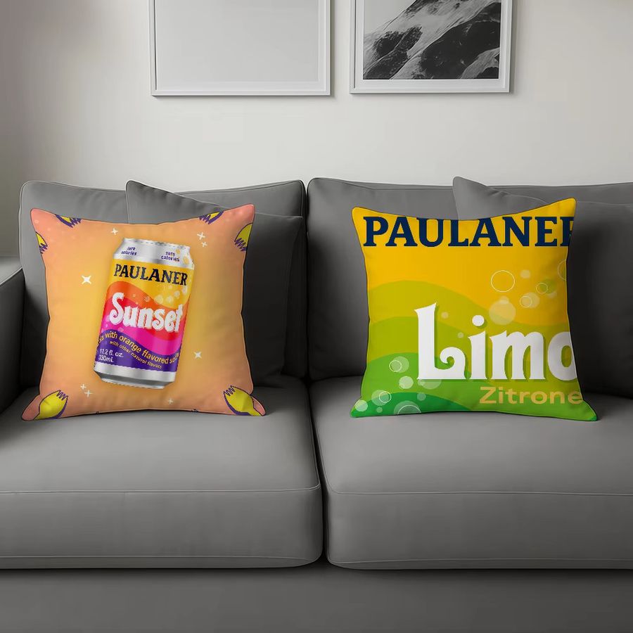 Paulaner Spezi Kissenbezug Multicolor, weicher und bequemer doppelseitiger Druck für Sofa, Auto oder Büro - Bild 2