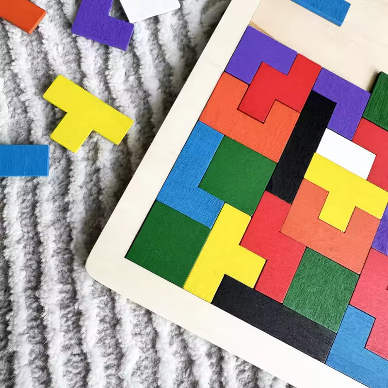 GUEN Holzpuzzle Tangram, Lernspielzeug, 1-teiliges Set - Bild 5
