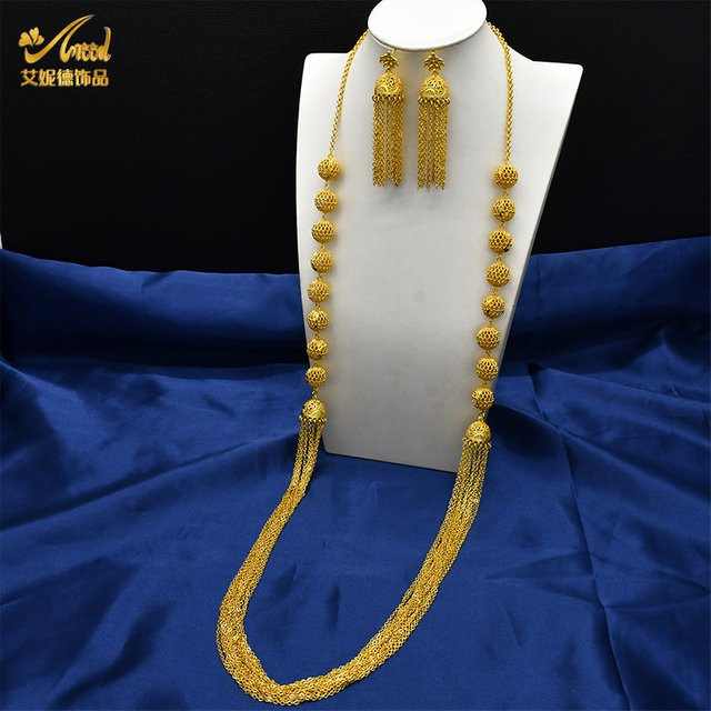 ANIID Halskette & Ohrringe Set, Gold, Damen, Hochzeit - Bild 1
