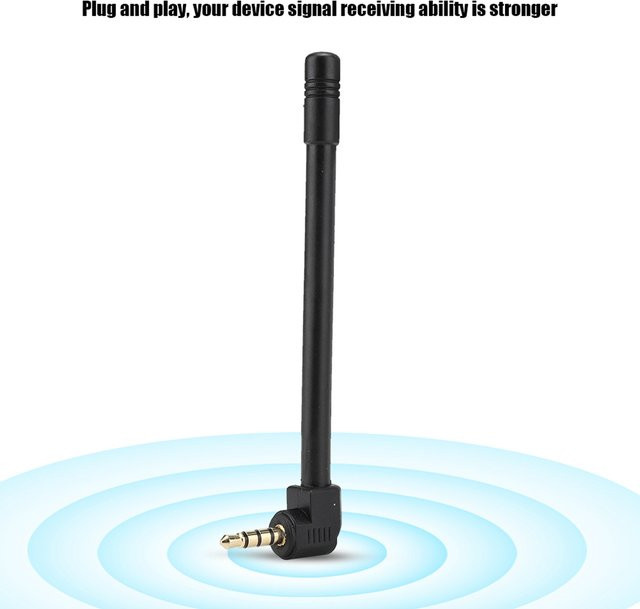 Qiilu Tragbarer FM-Radio Lautsprecher mit 3,5-mm-Antenne in Schwarz - Bild 1