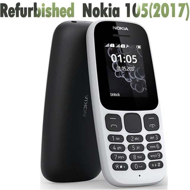 Refurbished Nokia 105 (2017) Mobiltelefon Single SIM in Blau - Bild 1