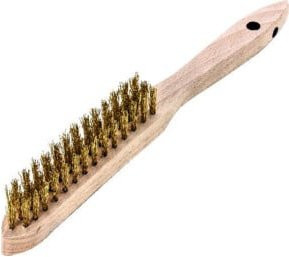 Lessmann Handdrahtbürste Messing gewellt 0,35mm 5-reihig in Gold - Bild 1