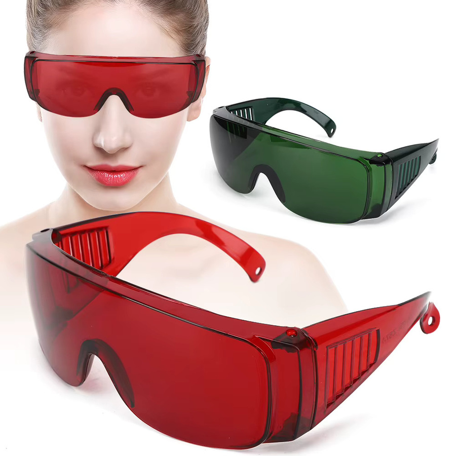 BACHIN Laser-Schutzbrille mit getönten Gläsern in Grün und Rot für den industriellen Einsatz - Bild 5