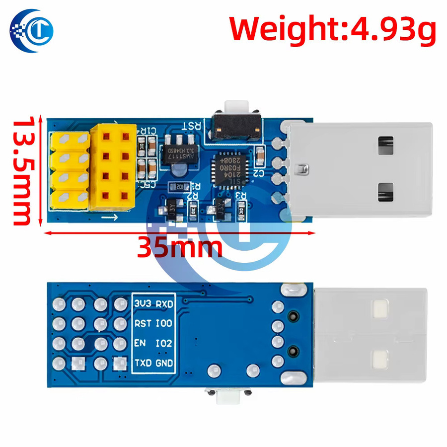 EGBO ESP8266 Programmierer CP2104 USB-Adapter ESP LINK v1.0 für ESP-01 und ESP-01S, kompatibel mit Arduino und Raspberry Pi - Bild 2