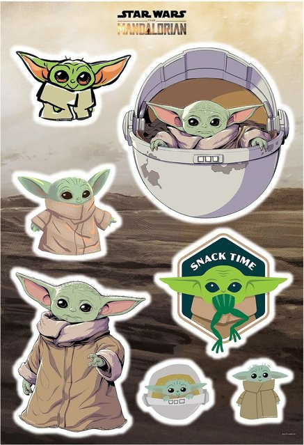 Komar Deko-Sticker Mandalorian The Child Sluster, Mehrfarbig, Breite: 50 cm, Höhe: 70 cm - Bild 1