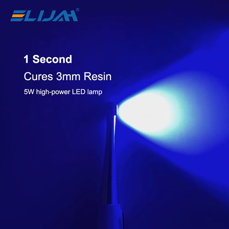 ELIJAH 1S Dental LED-Härtungslicht in Weiß mit 360° Rotation und 800–2400 mW/cm2 sowie 4 Intensitätsmodi zur Harzhärtung - Bild 3
