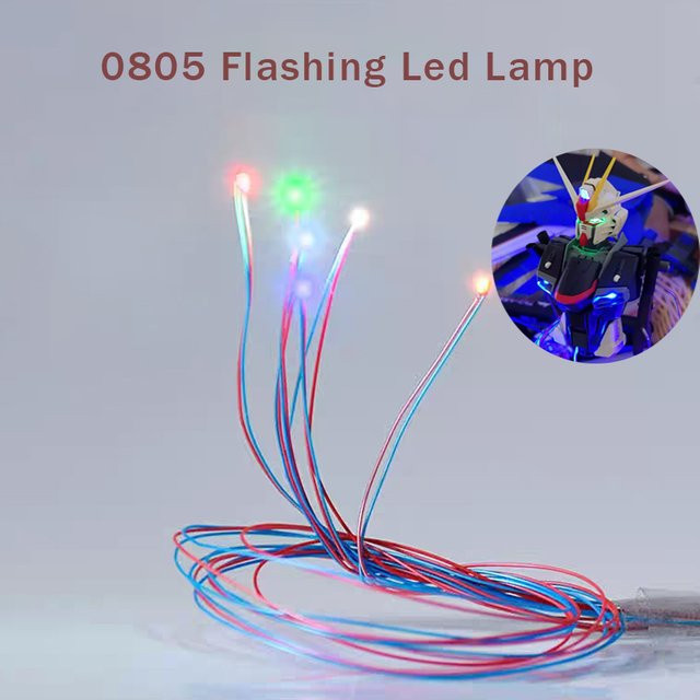 0805 Led SMD Lampe, Blinklicht, 10-teiliges Set, weiß, bunt / mehrfarbig - Bild 1
