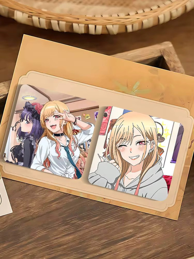 Anime My Dress Up Darling Kühlschrankmagnet, kreativer magnetischer Aufkleber in Multicolour, quadratisch - Bild 5