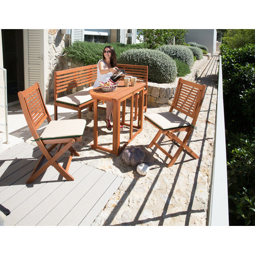 MERXX Gartenmöbel aus Holz, 2-teiliges Set, beige - Bild 1