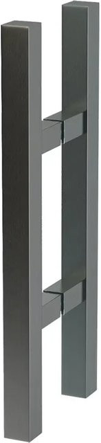 Levidor Glasschiebetür Stangengriff Paar Eckig aus Edelstahl in Silber/Grau, Länge: 35 cm - Bild 1