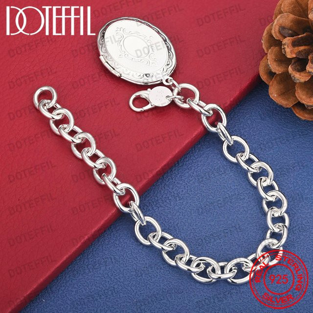 DOTEFFIL Foto-Armband 925 Silber, Oval, Damen - Bild 1
