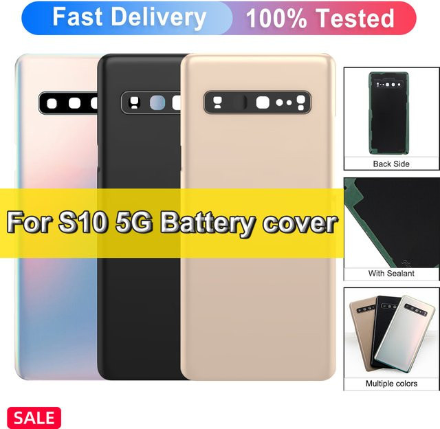 Samsung Galaxy S10 5G G977U SM-G977B Ersatz Rückseite in Silber mit Klebstoff - Bild 1