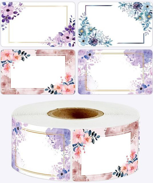 250 Stück Blumen Namensschilder von Binchi Outdoor Product in Weiß zur Lebensmittelaufbewahrung für Küche und Kühlschrank, 3 x 5 cm - Bild 1