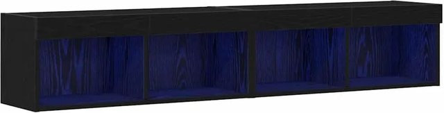 Set aus 2 vidaXL TV-Schränken in Schwarzer Eiche, minimalistisches Design, B/T/H: 80 x 30 x 30 cm - Bild 1