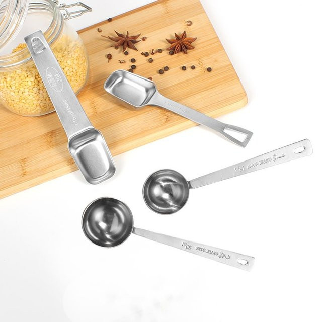 YUAN-ECT Messlöffel aus Edelstahl in Silber mit 30 ml Fassungsvermögen für Kaffee, Tee und Pulver - Bild 1