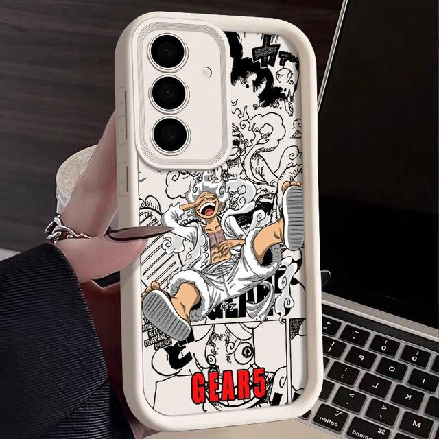 One Piece Nika Monkey D. Luffy Sonnengott Handyhülle für Samsung Galaxy S26 S25 S24 S23 S22 S21 S20 Ultra und FE Modelle, Multicolor - Bild 1