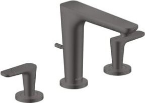 Hansgrohe Axor Citterio C cubic cut 3-Loch-Waschtischarmatur in Gunmetal Grey mit zwei Griffen und Pop-up-Abfluss - Bild 1