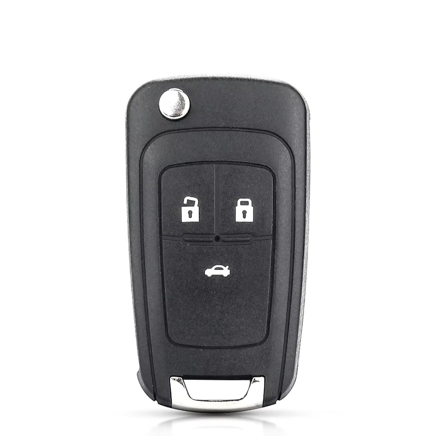 KEYYOU 20er Set Flip Folding Auto Schlüssel Gehäuse für Chevrolet Cruze, ungeschnittene HU100 Klinge, Schwarz - Bild 3