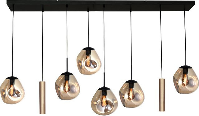 Masterlight Lava 6/2 Pendelleuchte 8-flammig in Gold mit Glas in Gold Fumé - Bild 1