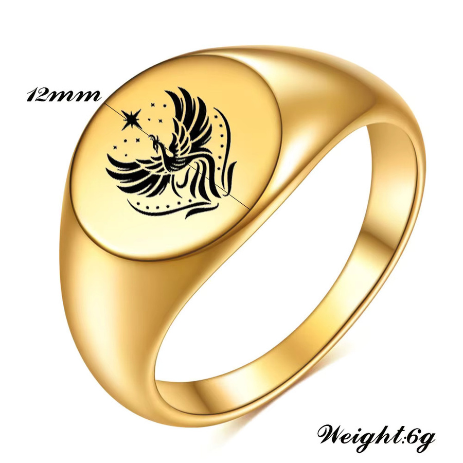 Phoenix Siegelring Edelstahl, Damen - Bild 1