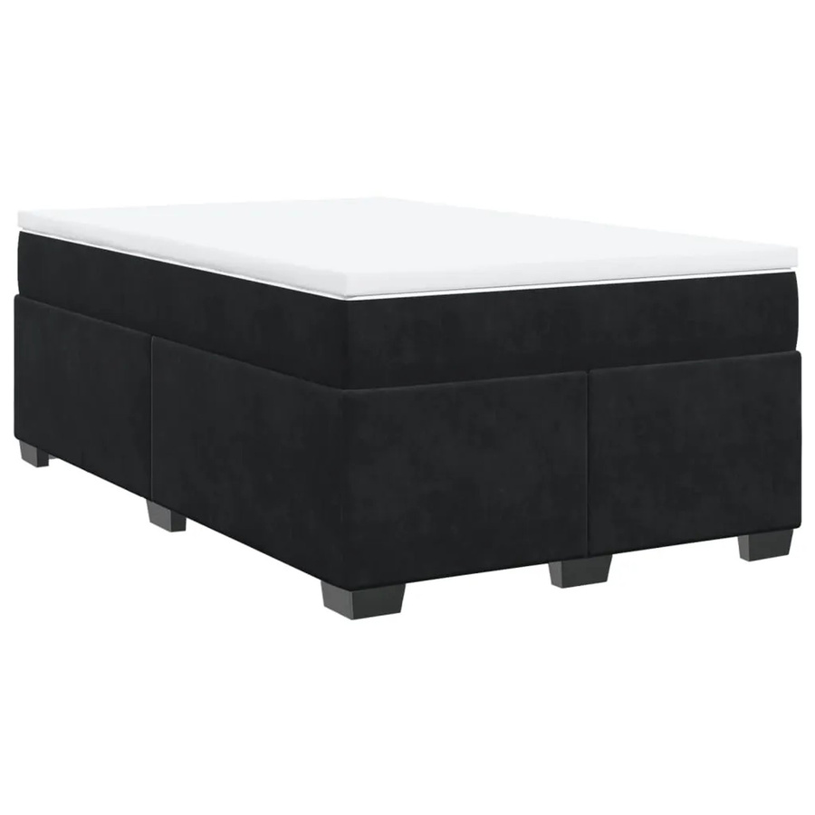 vidaXL Boxspringbett Hybrid mit Matratze und Taschenfederkern in Schwarz, B/T: 120 x 190 cm - Bild 2