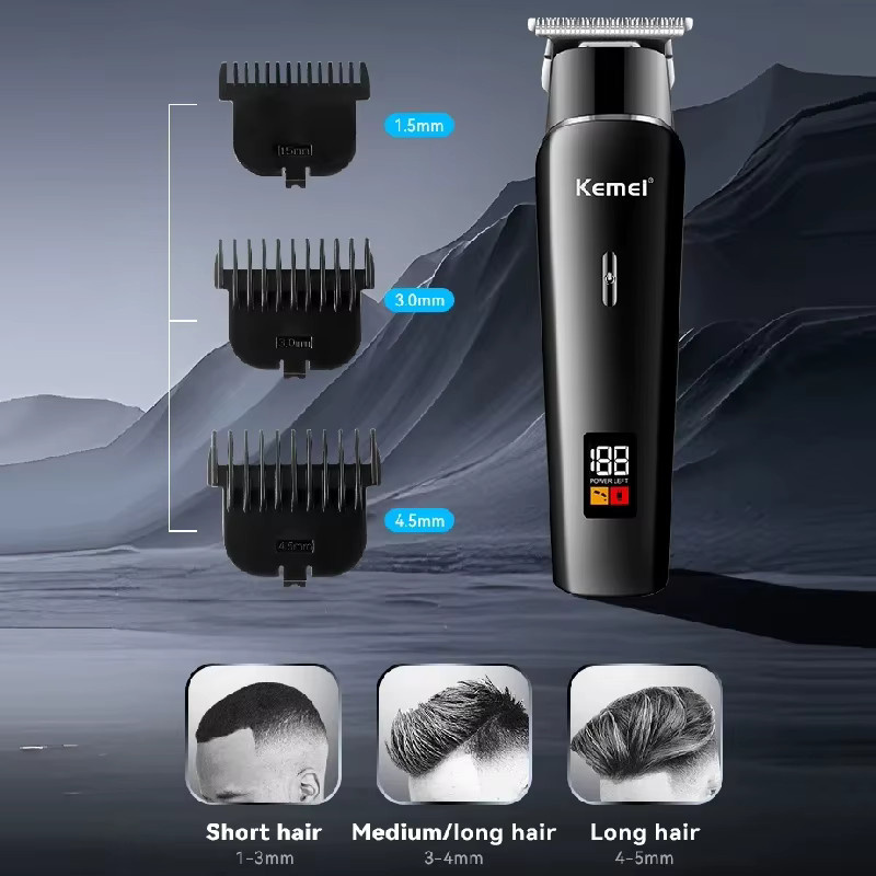 Kemei KM-1113 Mini Barber Trimmer, Herren, Schwarz - Bild 5