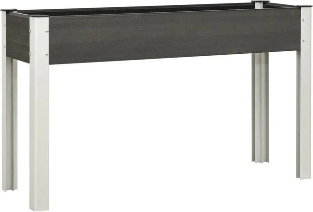 Furnicato Garten-Hochbeet aus WPC in Grau, B/T/H: 120 x 40 x 75 cm - Bild 1