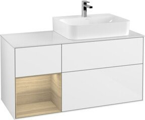 Villeroy & Boch Finion Waschtischunterschrank mit Abdeckplatte, Farbe: Weiß, B/T/H: 120 x 50,1 x 50,1 cm - Bild 1