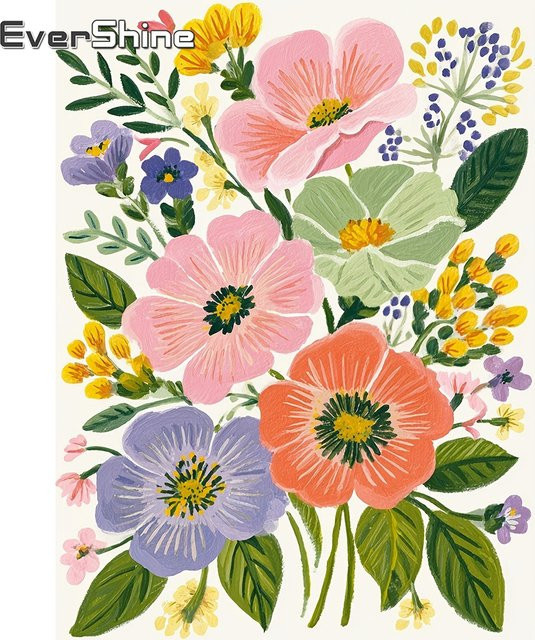 Evershine Diamant-Mosaik-Blume Gänseblümchen Strassmalerei in Multicolour für Anfänger, B/H: 20 x 30 cm - Bild 1