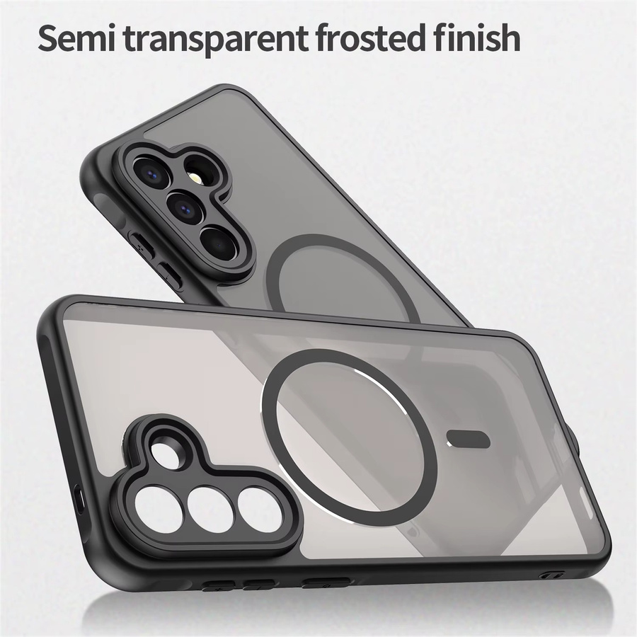 Magnetische Silikon-Hartschalenhülle für Samsung Galaxy A37 5G und Galaxy A57 5G in Schwarz - Bild 4