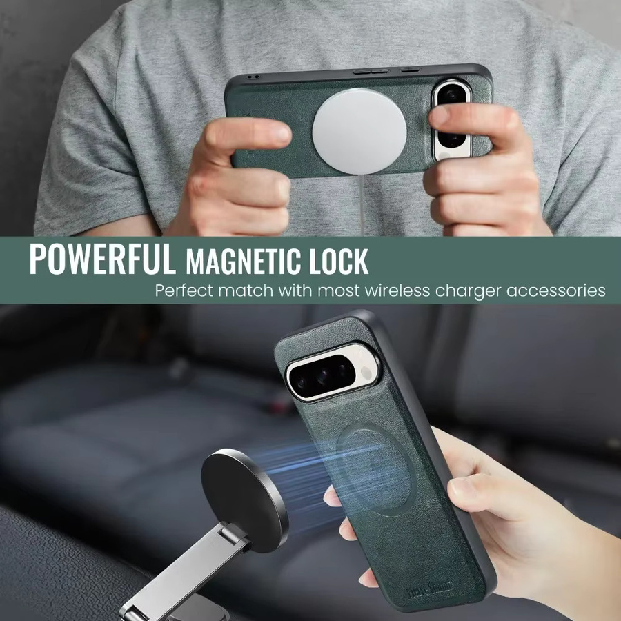 2-in-1 Lederbrieftasche und MagSafe Magnetische Handyhülle mit Kartenhalter für Google Pixel 10 Pro 9 8 7 XL Pro in Blau - Bild 4