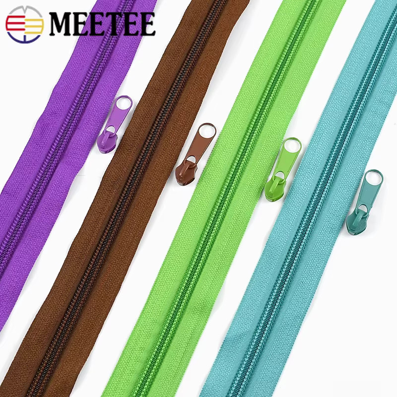 Meetee Reparatur-Set mit farbigen Nylon-Reißverschlüssen und Reißverschlussgleitern für Kleidung und Taschen - Bild 3