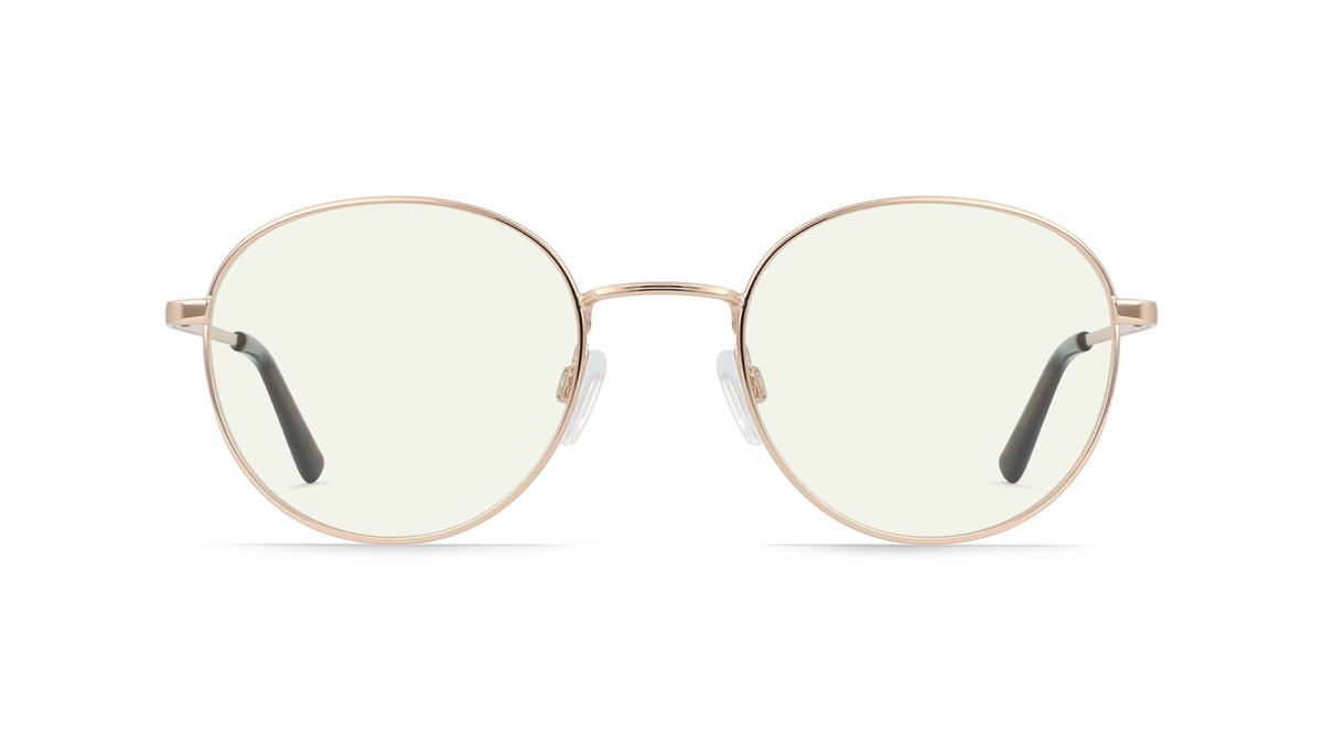 Fielmann OU 001 Korrektionsbrille, Panto, Vollrand, Edelstahl, Gold, Unisex - Bild 1