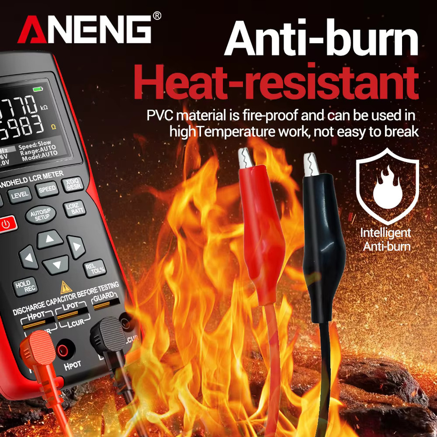 ANENG Universal-Multimeter-Prüfleitungen mit Krokodilklemmen und Silikonisolierung, hitzebeständige Messleitungen - Bild 2