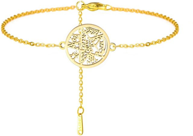 Rui Di Armband Edelstahl, Hexerei Tetragrammaton Schutz Pentagramm, Unisex, beige - Bild 1