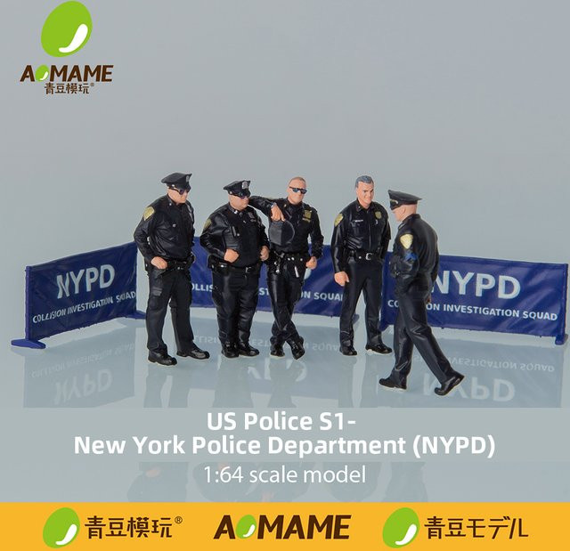 Kicarmod NYPD New York Police, Harz-Miniatur-Szenenfigur, Einzelfigur, 1/64 - Bild 1