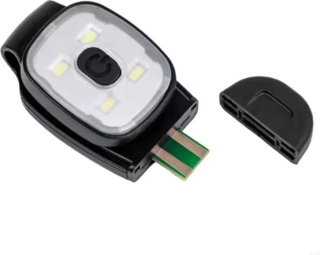 NovaSphere LED-Clip-Taschenlampe mit 3 Beleuchtungsmodi, wiederaufladbar via USB, IPX4 wasserdicht, Sicherheitswarnlicht für nächtliches Laufen und Angeln - Bild 1