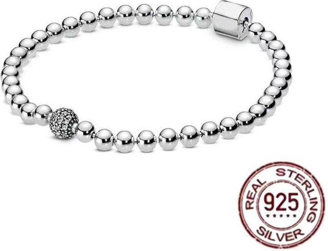 DR-Jewelry Kette 925 Silber, Zirkonia, violett, Damen, 17cm - Bild 1