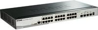 D-Link DGS-1510-28X/E Smart Managed Gigabit Stack Switch, 28 Ports, Schwarz - Bild 1