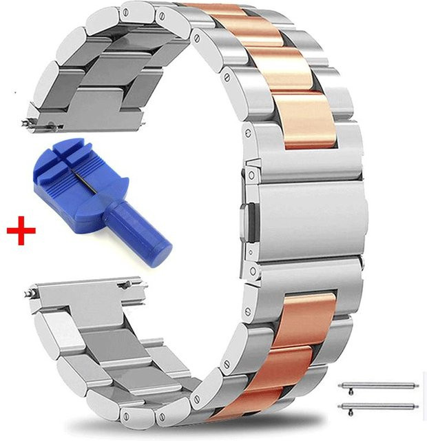 VA VA VOOM Uhrenarmband Edelstahl, Silber, Unisex, 20mm/22mm - Bild 1