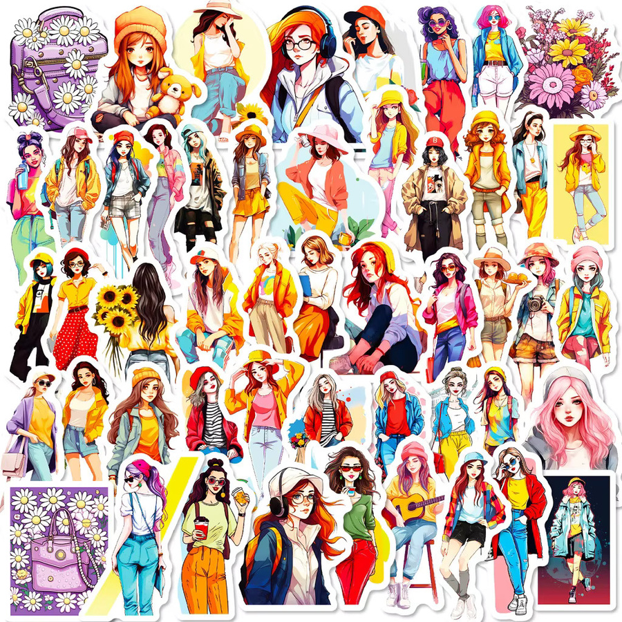 50 Stück Charakter Aufkleber für Kinder und Mädchen in Multicolour von BulingBulingStickers Shop - Bild 2
