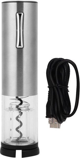 CosyHome Elektrischer Weinöffner Vollautomatisch USB Wiederaufladbar aus Edelstahl in Silber Grau - Bild 1