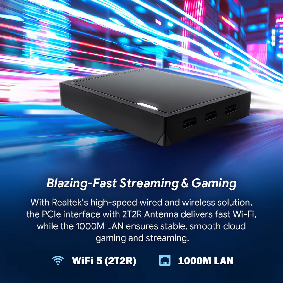 VONTAR RT-X2 Android 14 TV-Box Media Streamer mit 4GB RAM und 32GB/64GB Speicher, Black, unterstützt AI-PQ, AI-SR, 1000M Wifi5 und Bluetooth - Bild 3